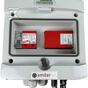 Rozdzielnica DCAC hermetyczna IP65 EMITER z ogranicznikiem przepięć DC Dehn 1000V typu 1+2, 1 x MPPT / ogr. AC Dehn typ 1+2, 16A 1-F EM-831_DCAC Rozdzielnica DCAC hermetyczna IP65 EMITER z ogranicznikiem przepięć DC Dehn 1000V typu 1+2, 1 x MPPT / ogr. AC Dehn typ 1+2, 16A 1-F EM-831_DCAC
