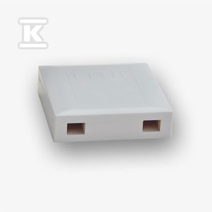 Przełącznica światłowodowa naścienna uniwersalna na 2 adaptery SC simplex 85x85x23mm EM/FA-1350E-86