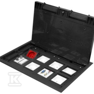 Puszka podłogowa (Floorbox) 16M, do montażu gniazd 8x2M (45×45 mm) EM/FLB-SCF320PP