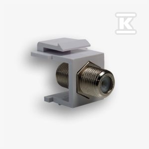 Gniazdo keystone typu F żeńskie, kolor biały EM/KEY-F/F