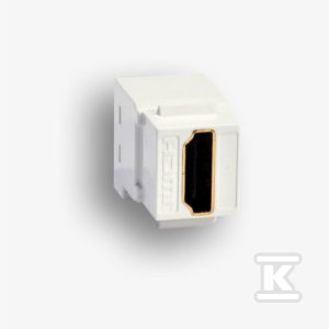 Gniazdo keystone typu HDMI żeńskie, kolor biały EM/KEY-HDMI/HDMI-DC Gniazdo keystone typu HDMI żeńskie, kolor biały EM/KEY-HDMI/HDMI-DC