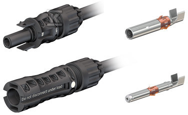 Komplet wtyk-gniazdo MC4 EVO2 // Staubli EC/Multi-Contact MC-PV-KST4-EVO2 (-) oraz MC-PV-KBT4-EVO2 (+) // zakres przekrojów przewodów 4mm2 i 6mm2 // złącza MC4 EVO2 są kompatybilne ze złączami MC4 MC-PV-KST4_KBT4-EVO2_KPL - obrazek 1