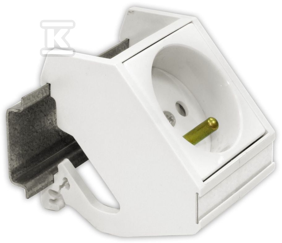 Adapter na szynę DIN do gniazd 22,5x45 2M (45x45) komputerowych i zasilających FU/FA-2435-DIN-2M - obrazek 1