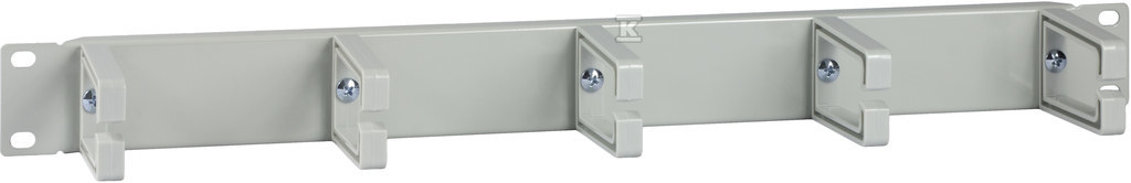 Uchwyt kablowy zewnętrzny szary, plastikowe uszy, 1U FU/P-016D - obrazek 1
