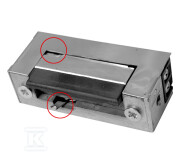 Rygiel elektromagnetyczny (elektrozaczep) RE-28G2 symetryczny z pamięcią i wyłącznikiem 12V AC/DC G23A128 - obrazek 1