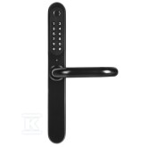 Klamka z kontrolerem dostępu "EURA" ELH-30H4 black - wąska szyfrator mechaniczny, czytnik Mifare 13,56 MHz, czytnik biometryczny, IP65, App TTLock H41A730 - obrazek 1