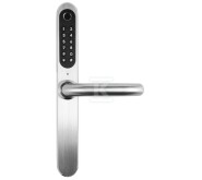 Klamka z kontrolerem dostępu "EURA" ELH-30H4 silver - wąska szyfrator mechaniczny, czytnik Mifare 13,56 MHz, czytnik biometryczny, IP65, App TTLock H41A731 - obrazek 1