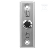 Przycisk opuszczenia posesji "EURA" PB-02H5 - podtynkowy, stop aluminium, wąski, DC 12V H53A702 - obrazek 1