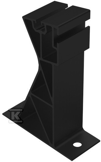 Uchwyt montażowy skrajny wysoki, aluminiowy - 11 stopni, czarny (K-45-7-CZ) - obrazek 1