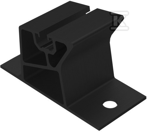 Uchwyt montażowy skrajny niski, aluminiowy - 11 stopni, czarny (K-45-8-CZ) - obrazek 1