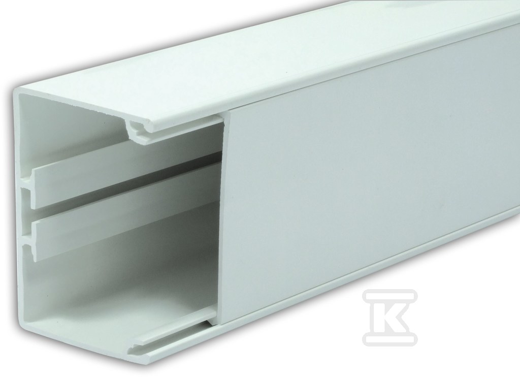 Kanał podparapetowy z PCW typ KP 90X60 BIAŁY 2M(1szt=2m) KP90X60/BI - obrazek 1