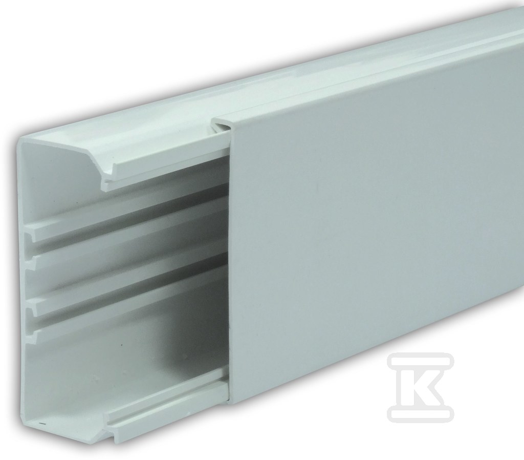 Kanał elektroinstalacyjnyz PCW typ KS 90x40 biały 2M (1szt=2m)/ z rozpórką RO90 / KS90X40/BI - obrazek 1