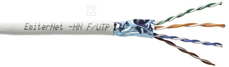 Kabel sieciowy Emiter Net FTP (F/UTP) kat. 5e 350 MHz, drut 4x2x24 AWG, PVC K/EMITERNET-FTP5E. - obrazek 1