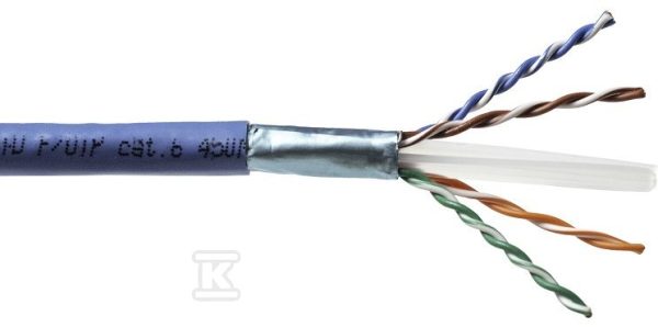 Kabel teleinformatyczny, FTP (F/UTP) kat.6 450 MHz, drut 4x2x23AWG, PVC K/EMITERNET-FTP6PVC-STD.