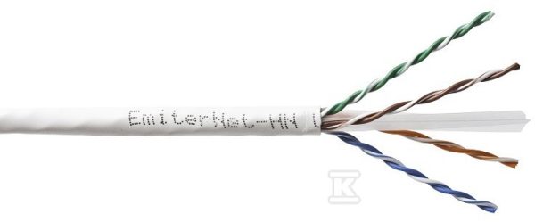 Kabel sieciowy Emiter Net UTP (U/UTP) kat. 6 450 MHz, drut 4x2x23 AWG,LS0H K/EMITERNET-UTP6LSOH.
