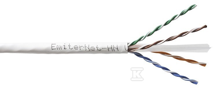 Kabel sieciowy Emiter Net UTP (U/UTP) kat. 6 450 MHz, drut 4x2x23 AWG,LS0H K/EMITERNET-UTP6LSOH. - obrazek 1