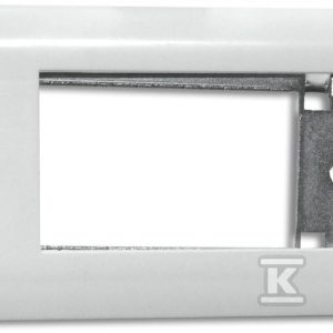 Ramka maskująca 4-modułowa z uchwytem metalowym, do kanałów KP90x60, 110×60, 130×60, 150×60 i puszek PU-4 RAMK-4/M Ramka maskująca 4-modułowa z uchwytem metalowym, do kanałów KP90x60, 110×60, 130×60, 150×60 i puszek PU-4 RAMK-4/M