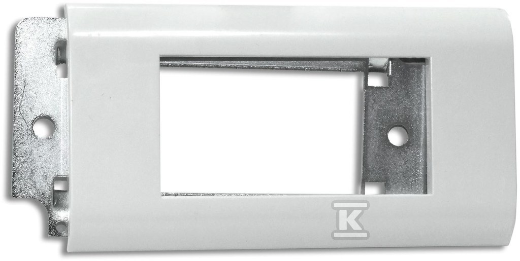 Ramka maskująca 4-modułowa z uchwytem metalowym, do kanałów KP90x60, 110x60, 130x60, 150x60 i puszek PU-4 RAMK-4/M - obrazek 1