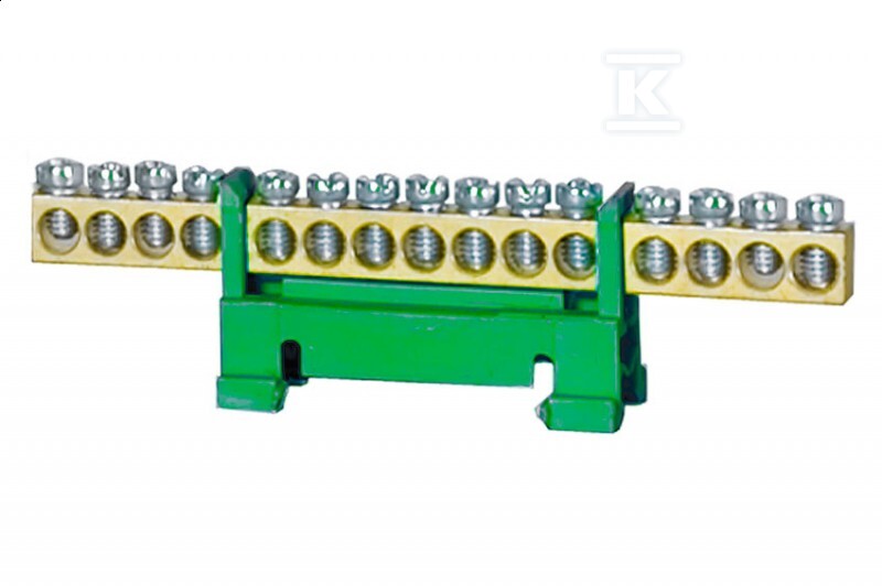 Listwa ochronna niska podstawa 15-modułowa 15x16mm2 – zielona F2.0119