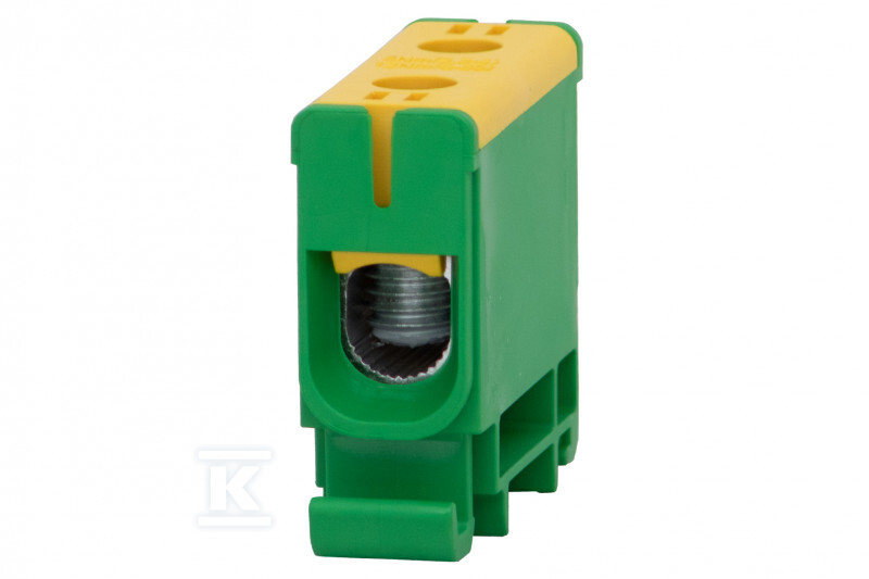 Listwa zaciskowa LZ w korpusie ZU 1-torowa 2,5mm2 - 50mm2 - Al/Cu żółto/zielona F2.0125 - obrazek 1