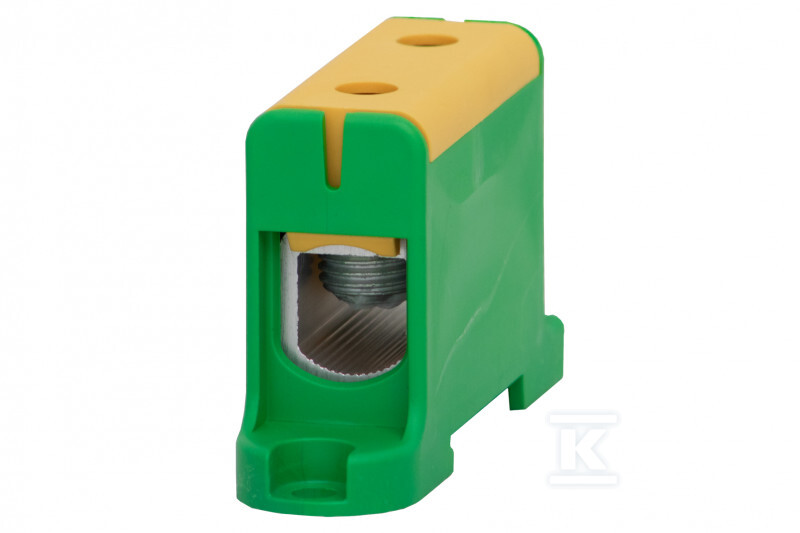 Listwa zaciskowa LZ w korpusie ZU 1-torowa 16mm2 - 95mm2 - Al/Cu żółto/zielona F2.0284 - obrazek 1