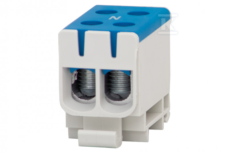 Listwa zaciskowa LZ w korpusie ZU 1-torowa 2x50mm2 / 2x50mm2 - Al/Cu niebieska F2.0294 - obrazek 1