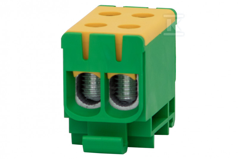 Listwa zaciskowa LZ w korpusie ZU 1-torowa 2x50mm2 / 2x50mm2 - Al/Cu żółto/zielona F2.0296 - obrazek 1