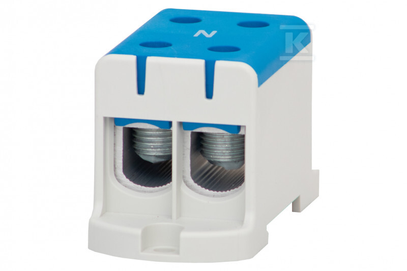 Listwa zaciskowa LZ w korpusie ZU 1-torowa 2x95mm2 / 2x95mm2 - Al/Cu niebieska F2.0297 - obrazek 1