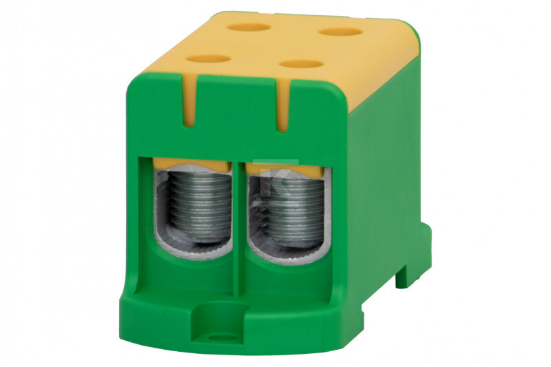 Listwa zaciskowa LZ w korpusie ZU 1-torowa 2x95mm2 / 2x95mm2 - Al/Cu żółto/zielona F2.0299 - obrazek 1
