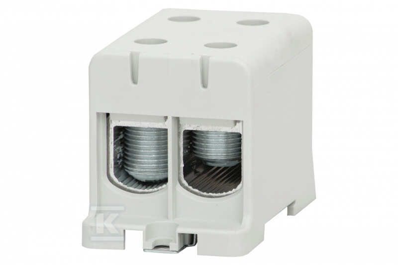 Listwa zaciskowa LZ w korpusie ZU 1-torowa 2x150mm2 / 2x150mm2 - Al/Cu szara F2.0301 - obrazek 1