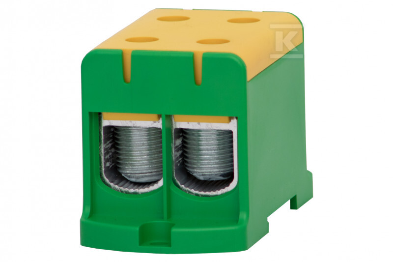 Listwa zaciskowa LZ w korpusie ZU 1-torowa 2x150mm2 / 2x150mm2 - Al/Cu żółto/zielona F2.0302 - obrazek 1