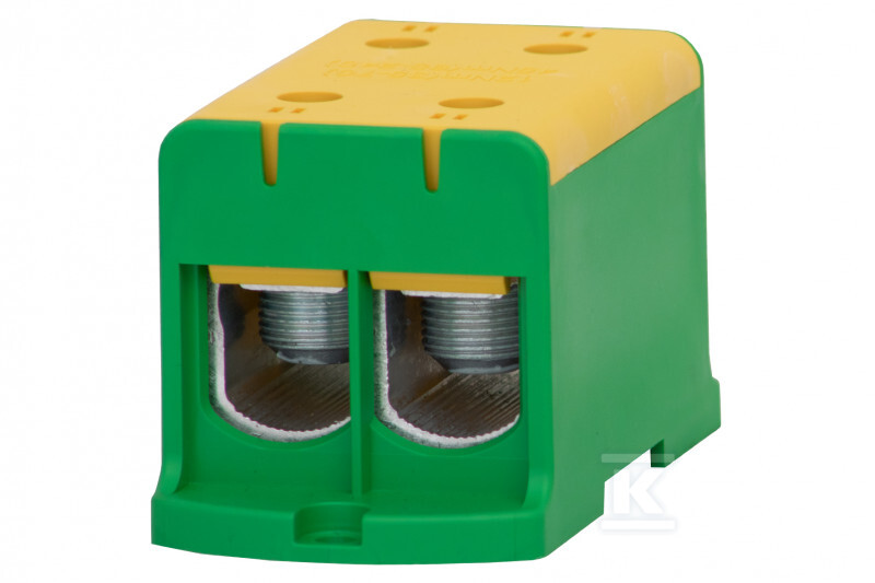 Listwa zaciskowa LZ w korpusie ZU 1-torowa 2x240mm2 /2x240mm2 - Al/Cu żółto/zielona F2.0305 - obrazek 1