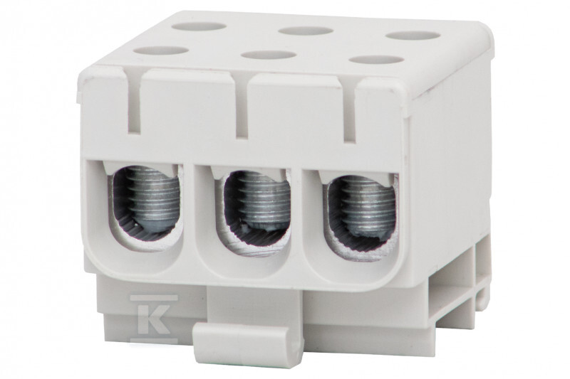 Listwa zaciskowa LZ w korpusie ZU 3-torowa 3x50mm2 - szara (3L) Al/Cu F2.0306 - obrazek 1