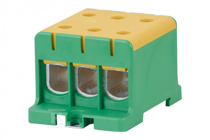 Listwa zaciskowa LZ w korpusie ZU 1-torowa 3x95mm2 / 3x95mm2 - Al/Cu żółto/zielona F2.0321 - obrazek 1