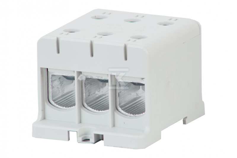 Listwa zaciskowa LZ w korpusie ZU 1-torowa 3x150mm2 / 3x150mm2 - Al/Cu szara F2.0323 - obrazek 1
