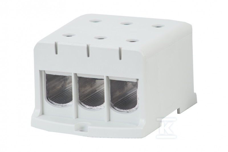 Listwa zaciskowa LZ w korpusie ZU 1-torowa 3x240mm2 /3x240mm2 - Al/Cu szara F2.0326 - obrazek 1