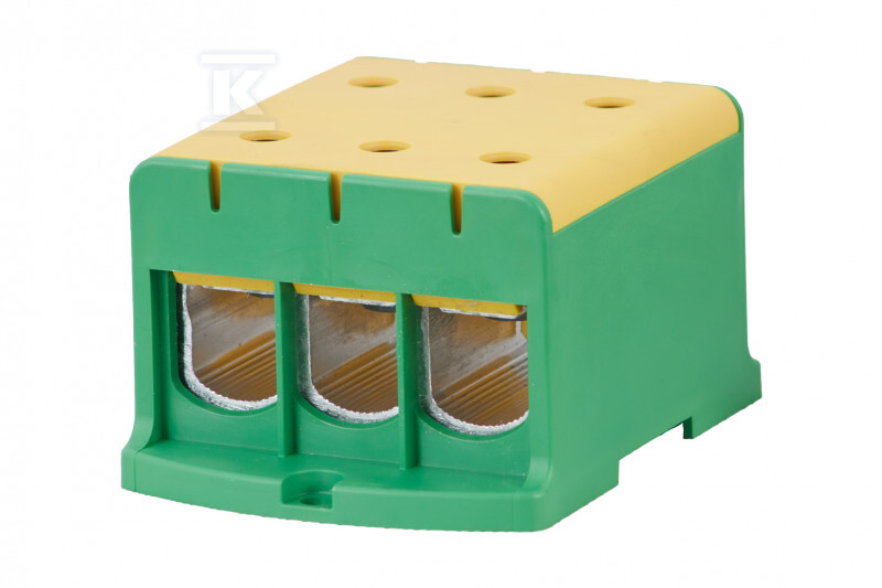 Listwa zaciskowa LZ w korpusie ZU 1-torowa 3x240mm2 /3x240mm2 - Al/Cu żółto/zielona F2.0327 - obrazek 1