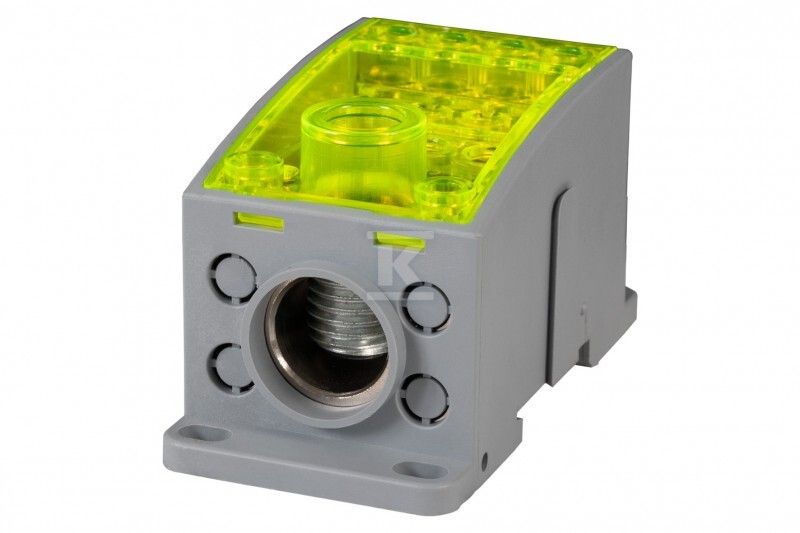 Blok rozdzielczy LKN 400A(1x185/4x16-2x35,1x25,4x16,4x10) żółty F2.0345 - obrazek 1