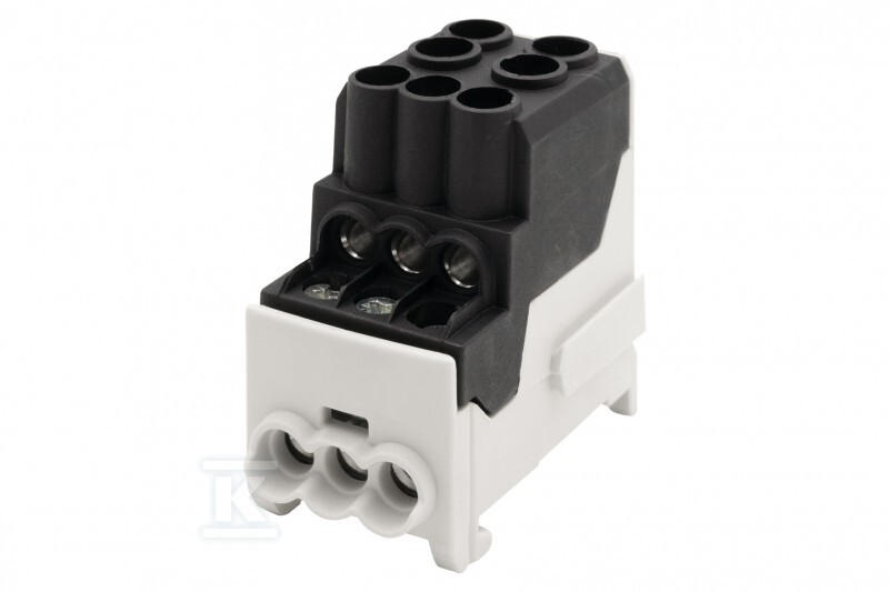 Blok rozdzielczy DBR 100A 2x25 / 6x10 czarny F2.0547 - obrazek 1