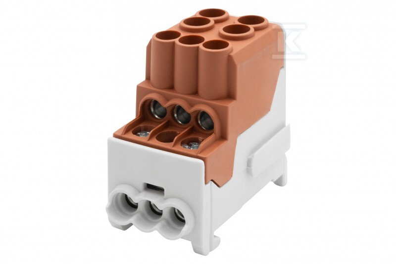 Blok rozdzielczy DBR 100A 2×25 / 6×10 brązowy F2.0548
