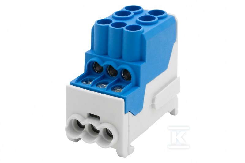 Blok rozdzielczy DBR 100A 2x25 / 6x10 niebieski F2.0550 - obrazek 1