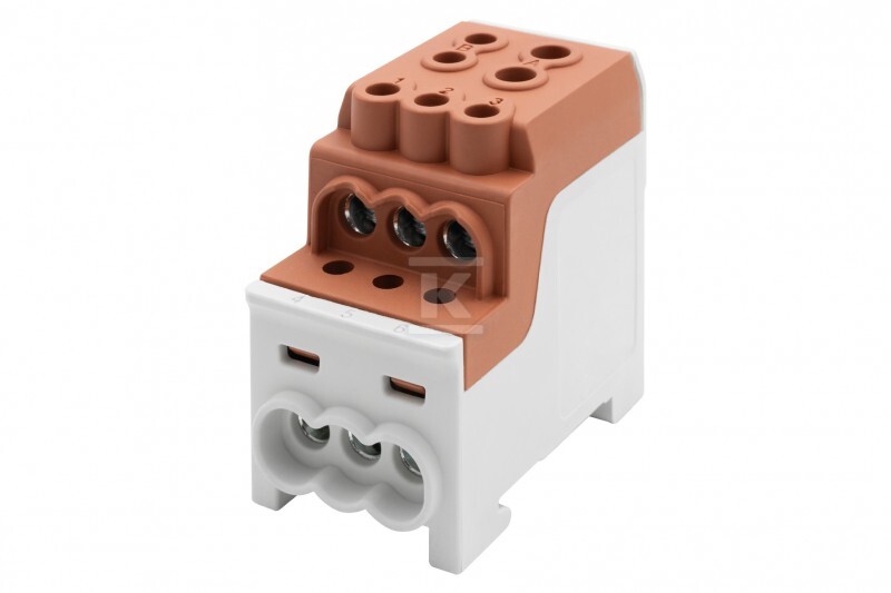 Blok rozdzielczy DBR 200A 1x70,1x35 / 6x16 brązowy F2.0553 - obrazek 1