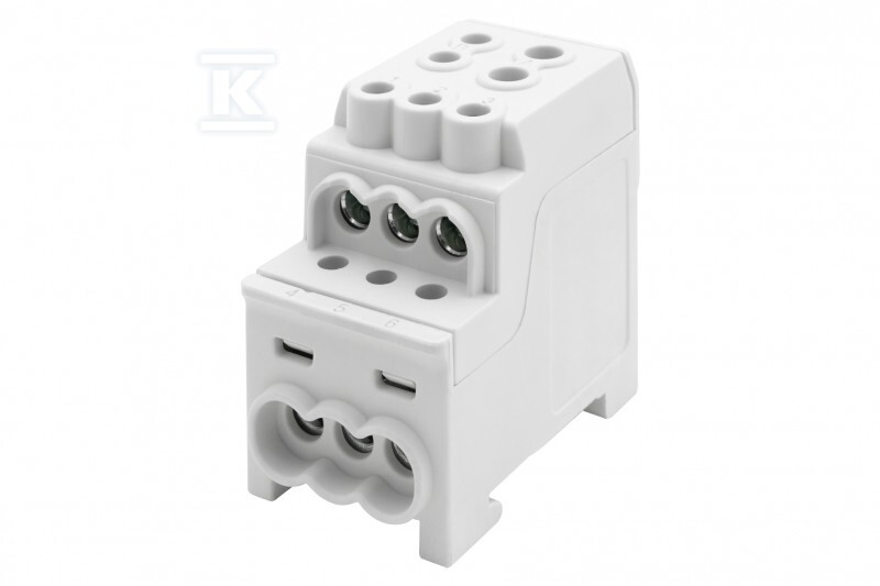 Blok rozdzielczy DBR 200A 1x70,1x35 / 6x16 szary F2.0554 - obrazek 1