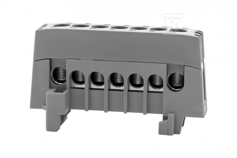 Listwa prądowa ZPI 7-modułowa 7x16mm2 – szara F2.0656