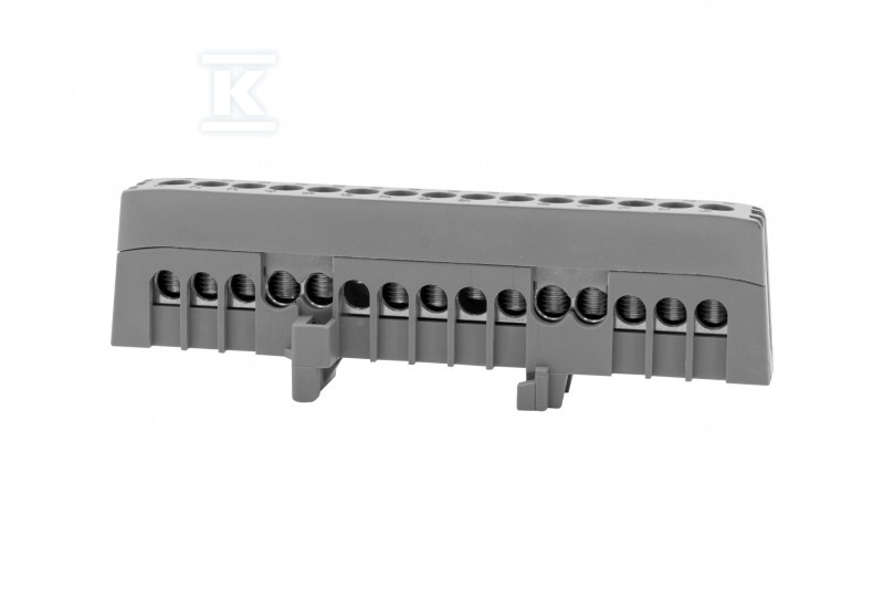 Listwa prądowa ZPI 15-modułowa 15x16mm2 - szara F2.0658 - obrazek 1