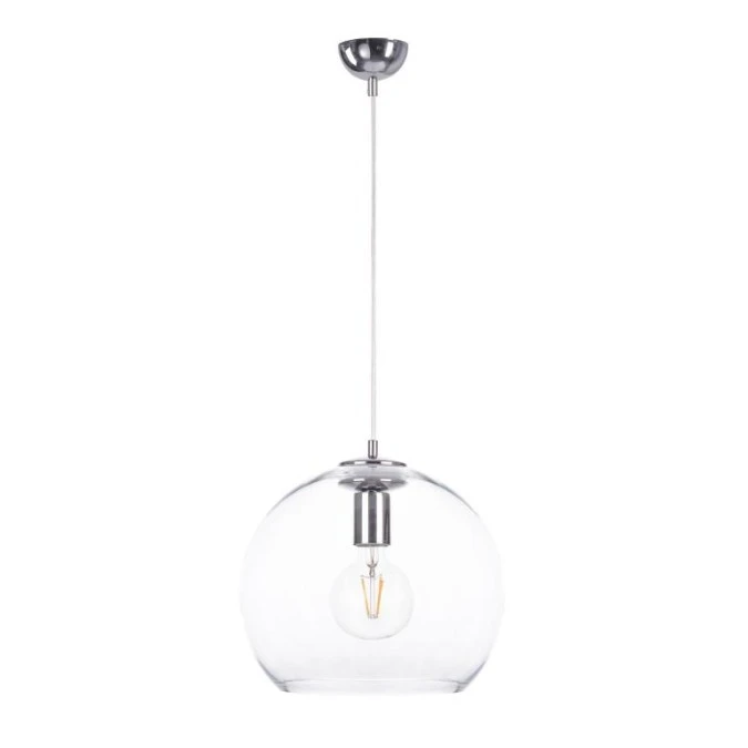 Lampa wisząca nowoczesna 1xE27 NOE SILVER - obrazek 1