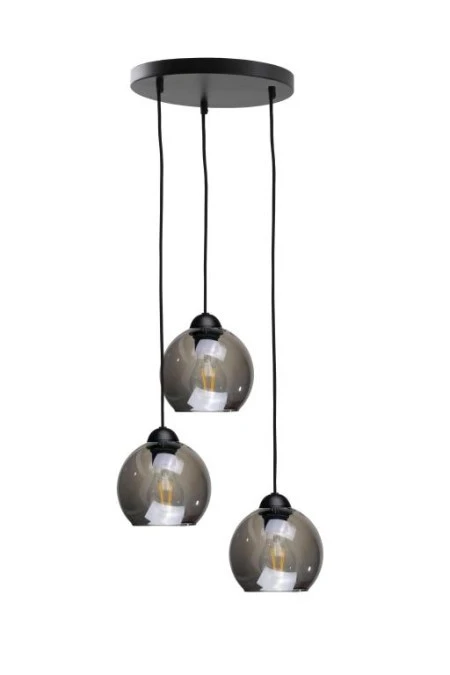 Lampa wisząca nowoczesna 3x E27 YUNO BLACK - obrazek 1