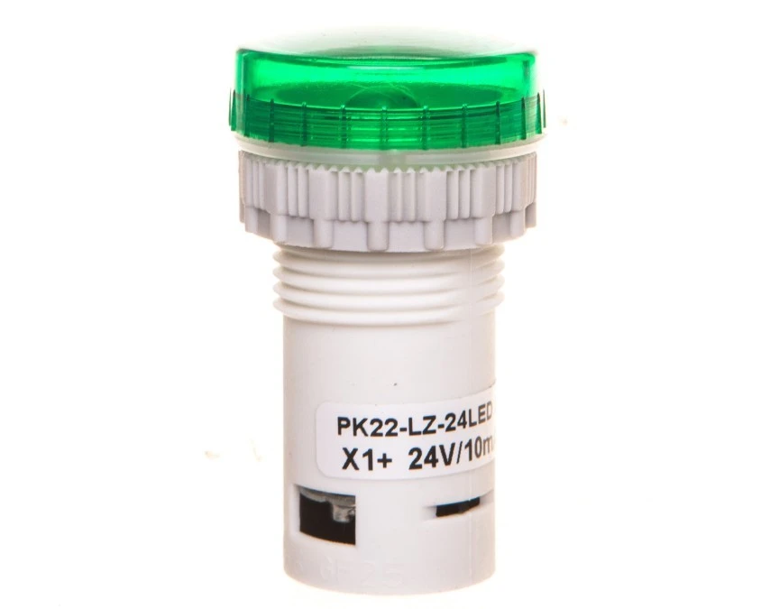 Lampka kompaktowa zielona PK22‑LZ‑24‑LED AC/DC - obrazek 1