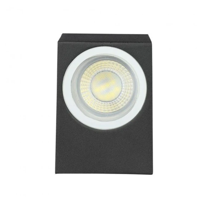 Lampa ścienna, kinkiet kwadrat GU10 max 35W czarny IP44 V‑TAC VT‑7651SQ - obrazek 2