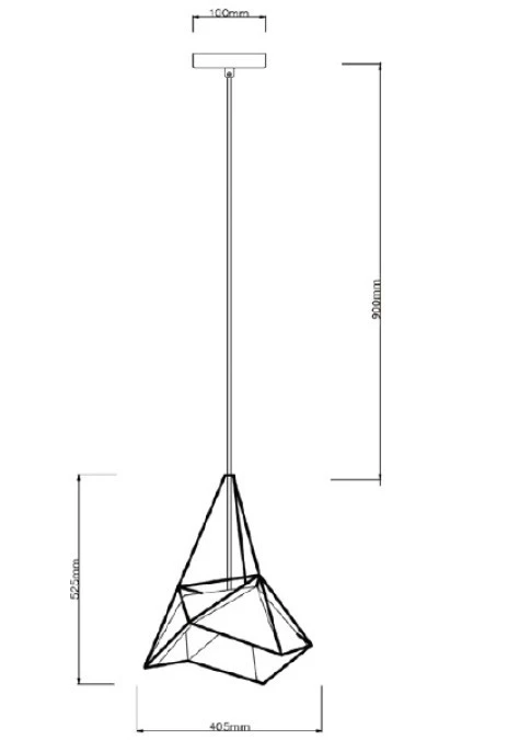 Lampa Wisząca VT‑7401 Basics Złoto/Czarny Abażur 400x540 3945 - obrazek 2